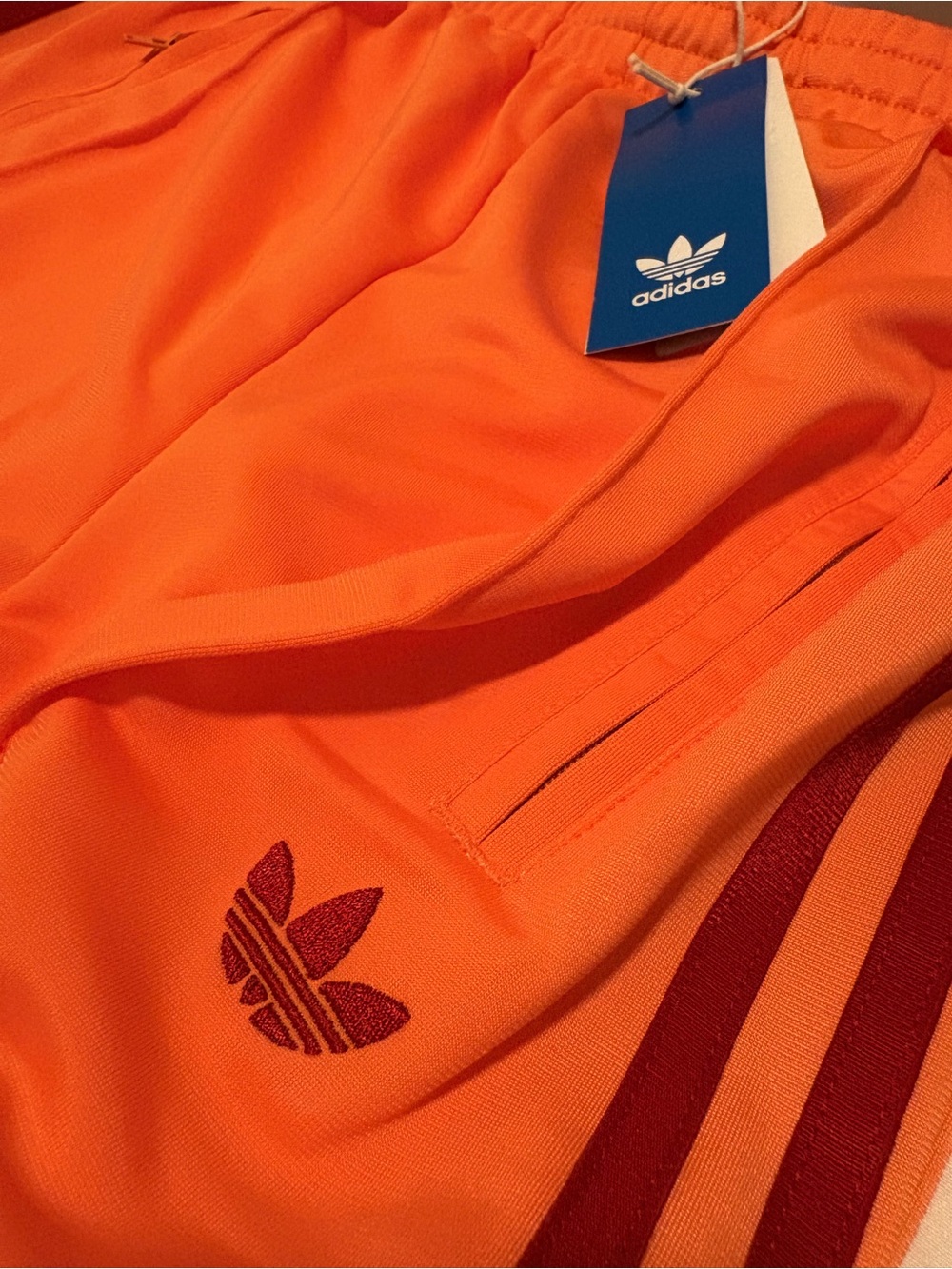 Adidas Originals Firebird Women Loose Pants Semi Coral Size M - New - Picture 5 of 16